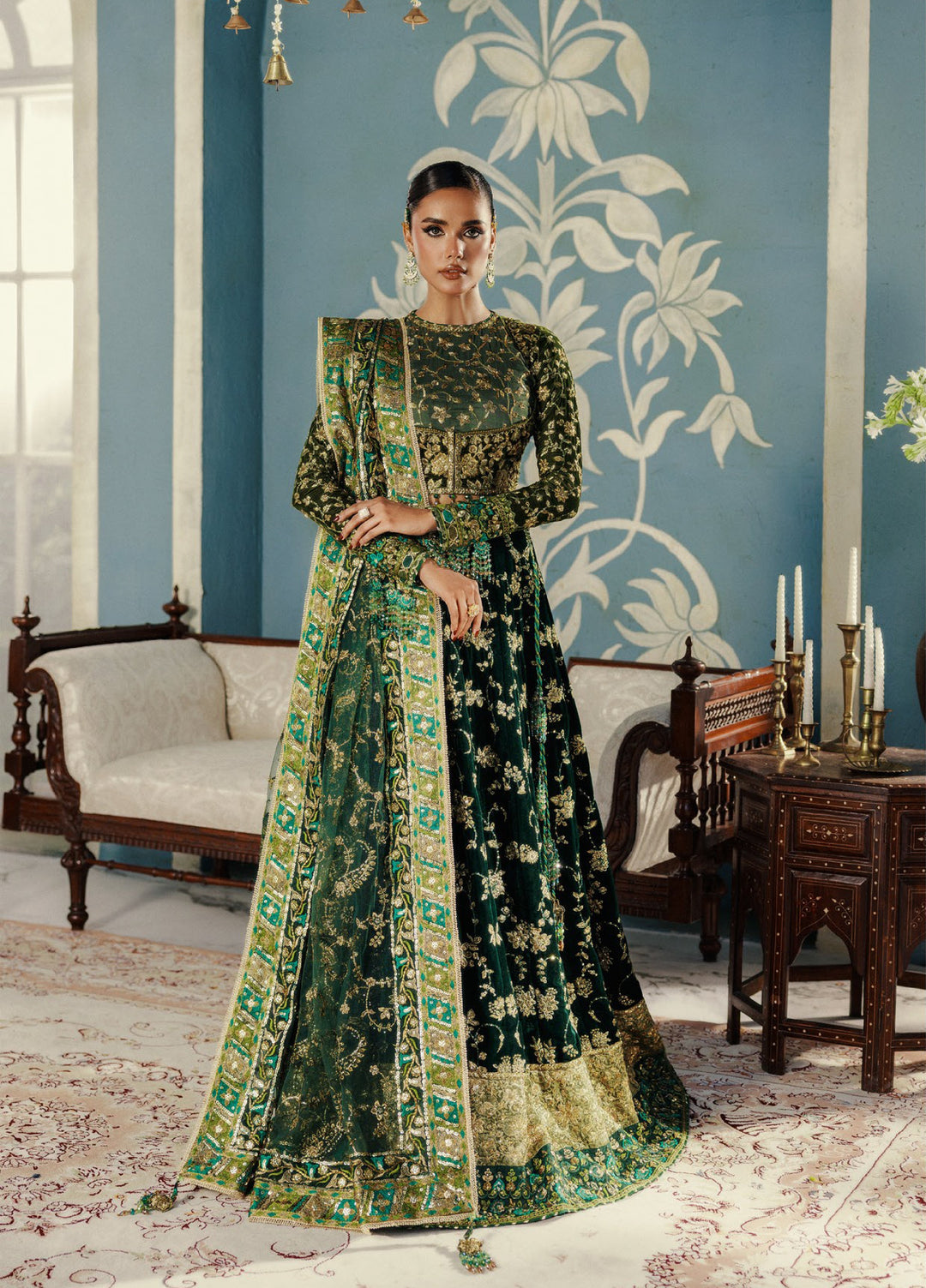 AIK Udaipur Velvet Unstitched Luxury Embroidered 3 Piece AIK25 D-02 - Formals Collection