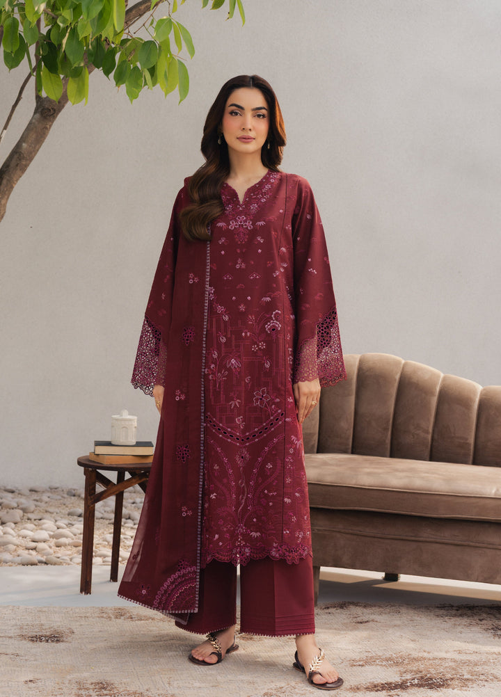 Eclat Premium by Seran Unstitched Embroidered Lawn 3 Piece Suit SN26ULE Amoire D-04 - Summer Collection