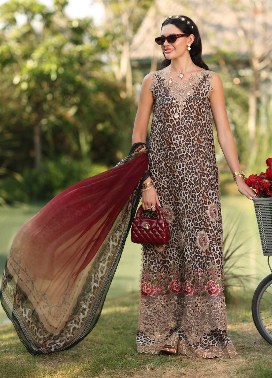 Noor Luxe by Saadia Asad Unstitched Printed Lawn 3 Piece Suit SA26ULNE D11 - Eid Collection