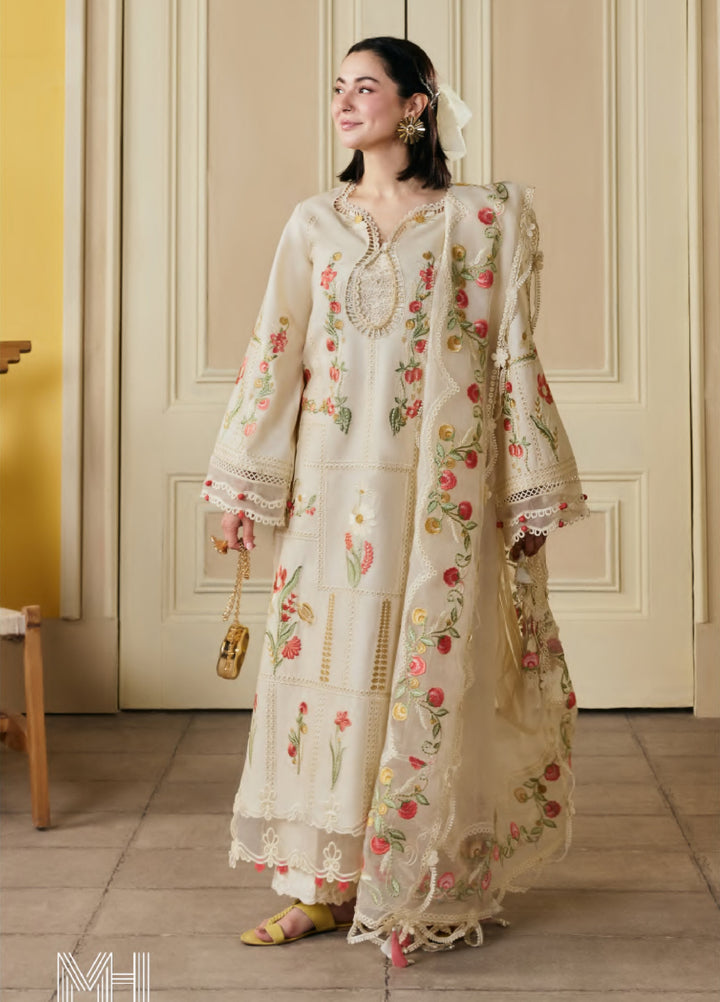 Maryam Hussain Unstitched Embroidered Lawn 3 Piece Suit MH26ULF Hala - Festive Collection