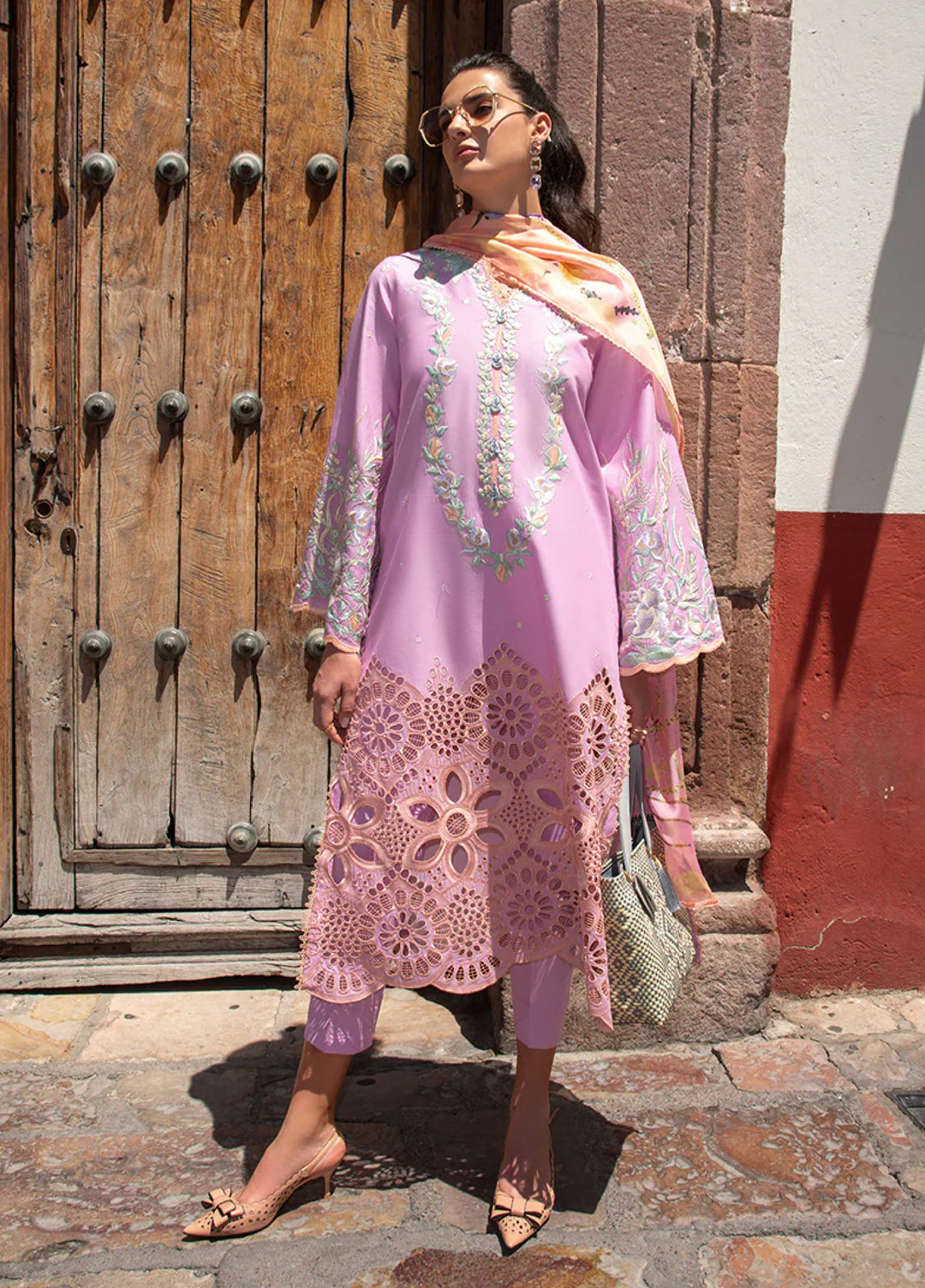 Hemline Odyssey by Mushq Unstitched Embroidered Lawn 3 Piece Suit MU26UHO HUNSS250401 ALBA - Summer Collection