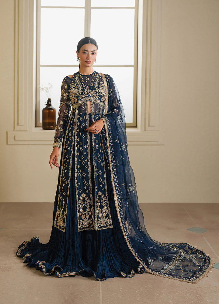 Solaris by Ayzel Unstitched Formals Organza Suits 3 Piece AAF25SW Lunara - Wedding Collection