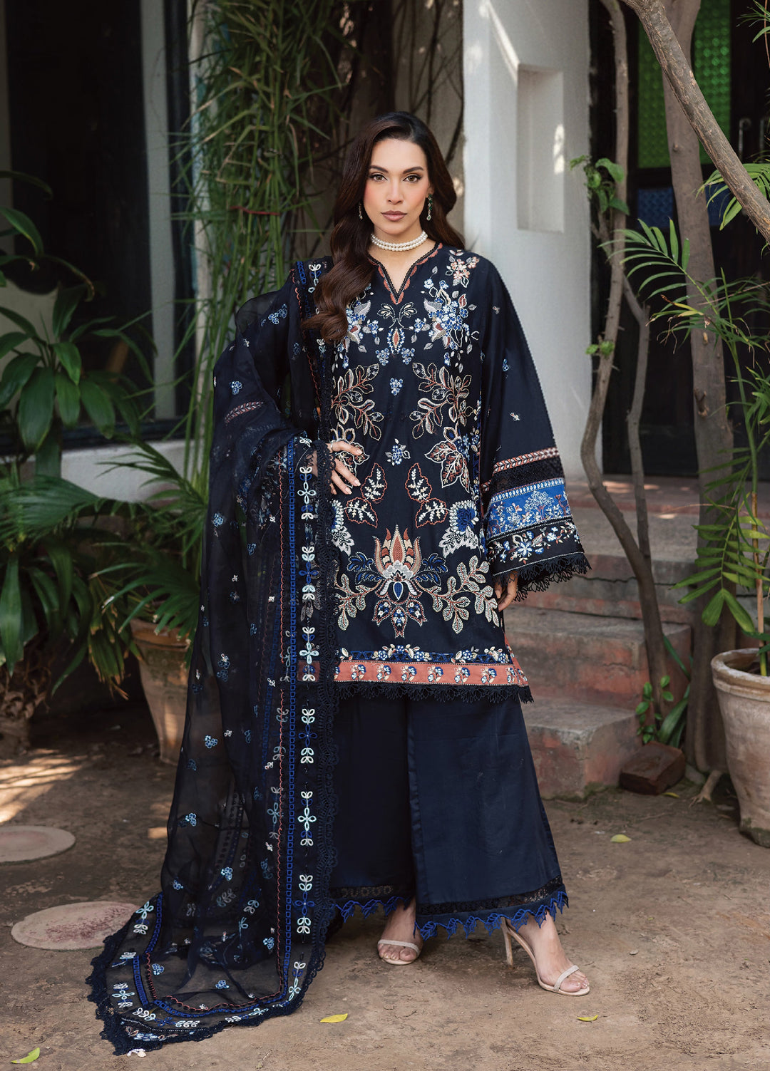 Celia by Zarposh Unstitched Embroidered Luxury Lawn 3 Piece Suit ZR26UCL ZELINE - Festive Collection