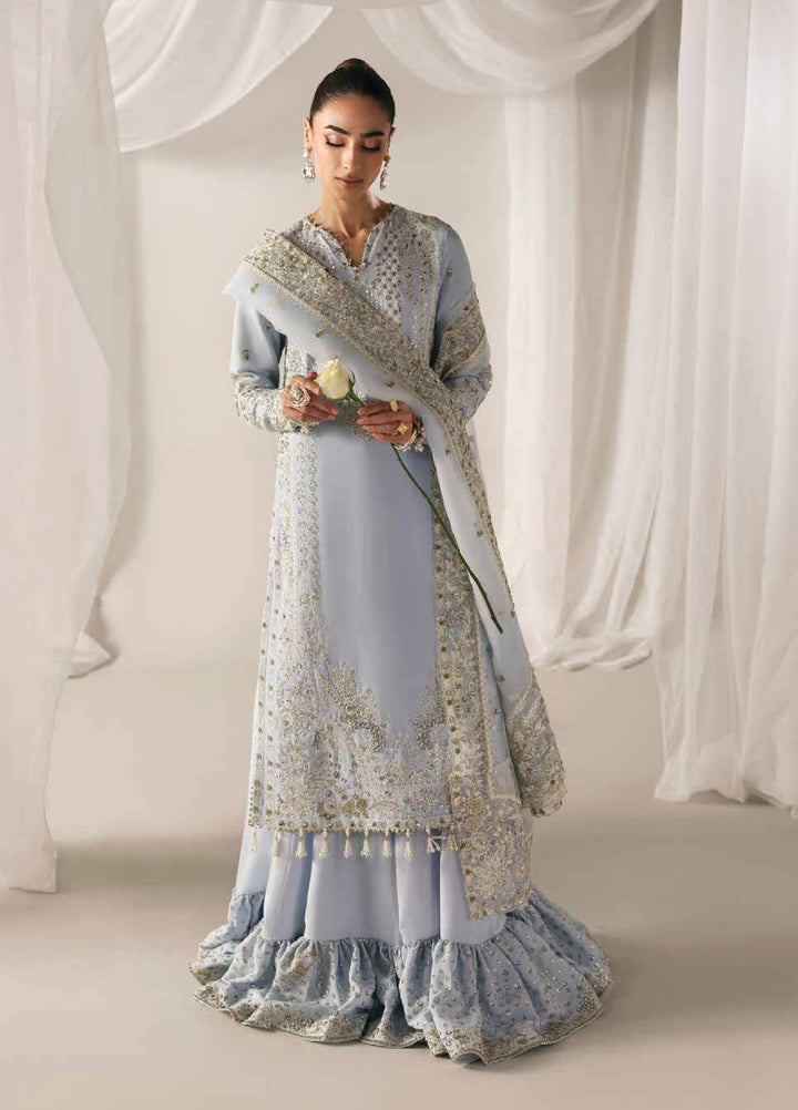 Serein Luxe by Emaan Adeel Unstitched Raw Silk Embroidered Suits 3 Piece EA25SL D-7 Opulent Oasis - Festive Collection