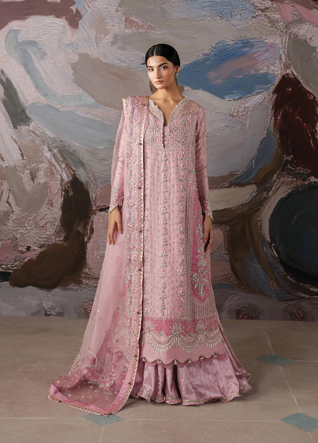 Solaris by Ayzel Unstitched Formals Silk Suits 3 Piece AAF25SW Burnora - Wedding Collection