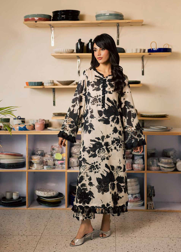 Ballerina by Nureh Unstitched Printed Chikankari Lawn 2 Piece Suit NU26UBL NU2-199 - Summer Collection