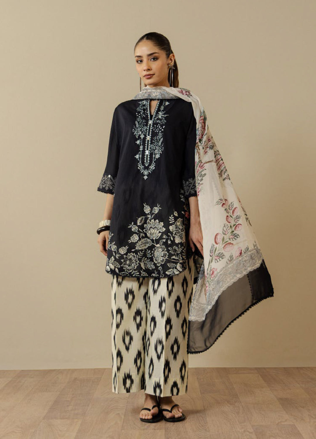 Coco by Zara Shahjahan Unstitched Printed Lawn 3 Piece Suit CZS26UPL CASSIA-10B - Summer Collection