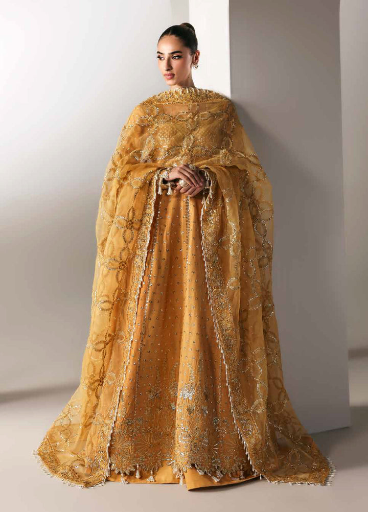 Serein Luxe by Emaan Adeel Unstitched Raw Silk Embroidered Suits 3 Piece EA25SL D-2 Golden Hour - Festive Collection