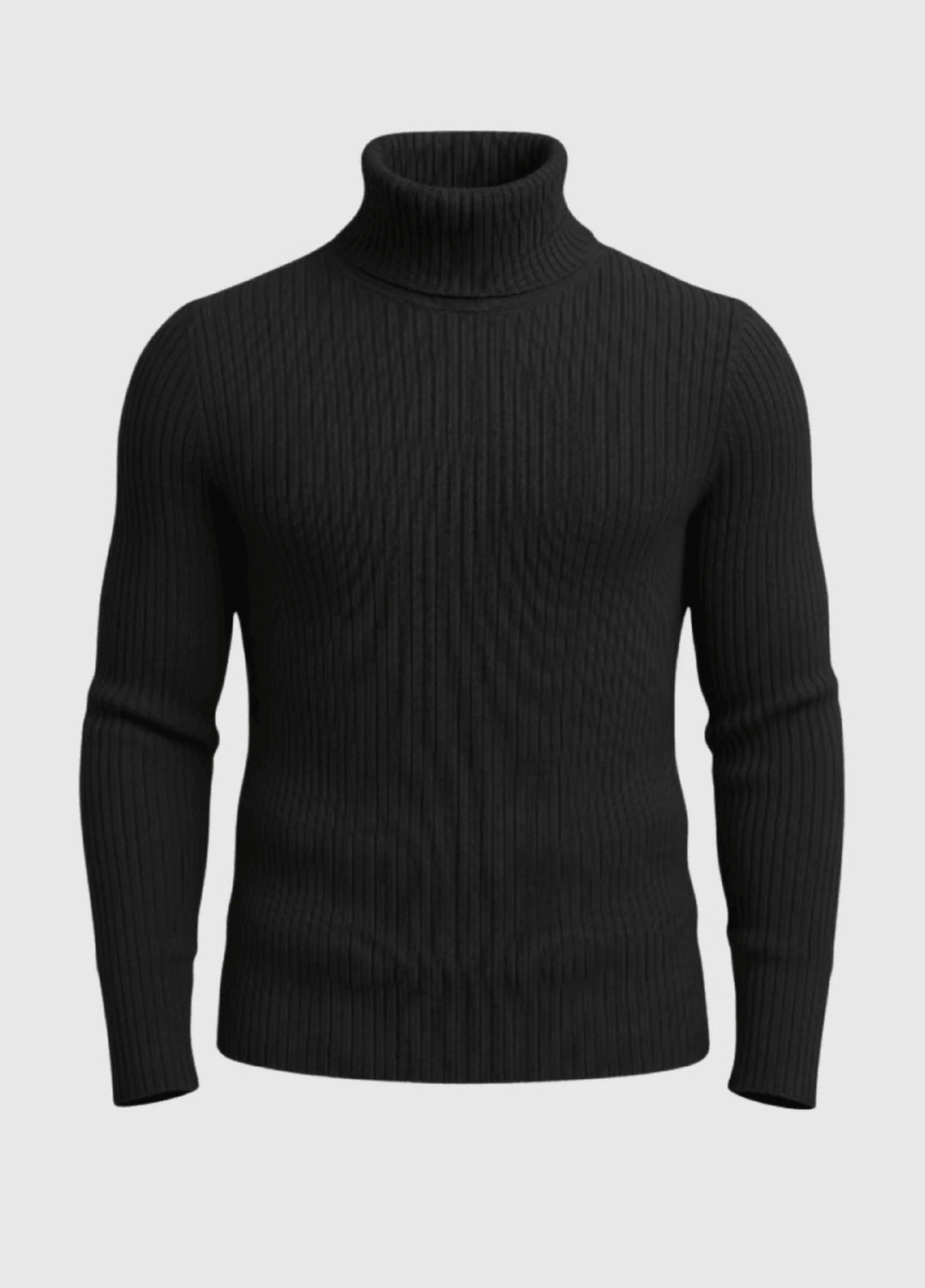 Mercato RTW Solids Fleece 1 Piece Black Ribbed High Neck