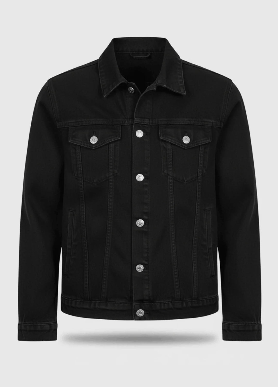 Mercato RTW Solids Denim 1 Piece Black Denim Jacket