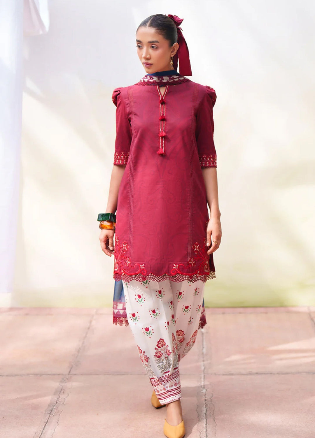 Laanem by Saira Rizwan Unstitched Embroidered Lawn 3 Piece Suit SR26ULL ELOWEN-B - Summer Collection