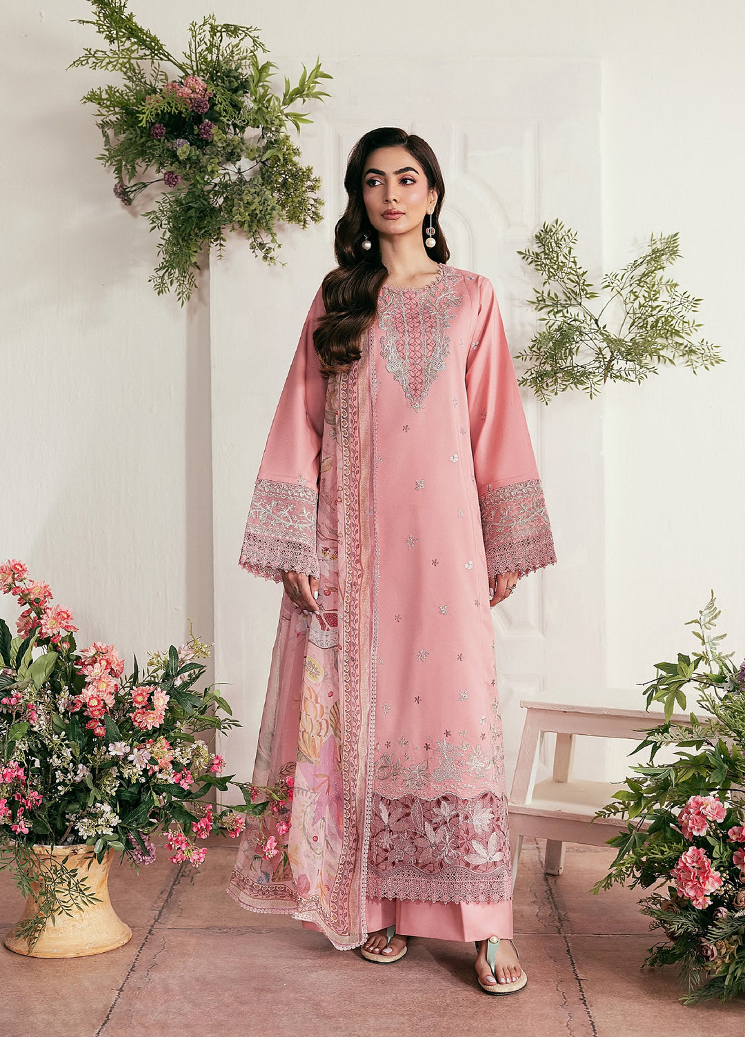 Zync by Florent Unstitched Embroidered Lawn 3 Piece Suit FL26ULZ FZ-1A - Summer Collection