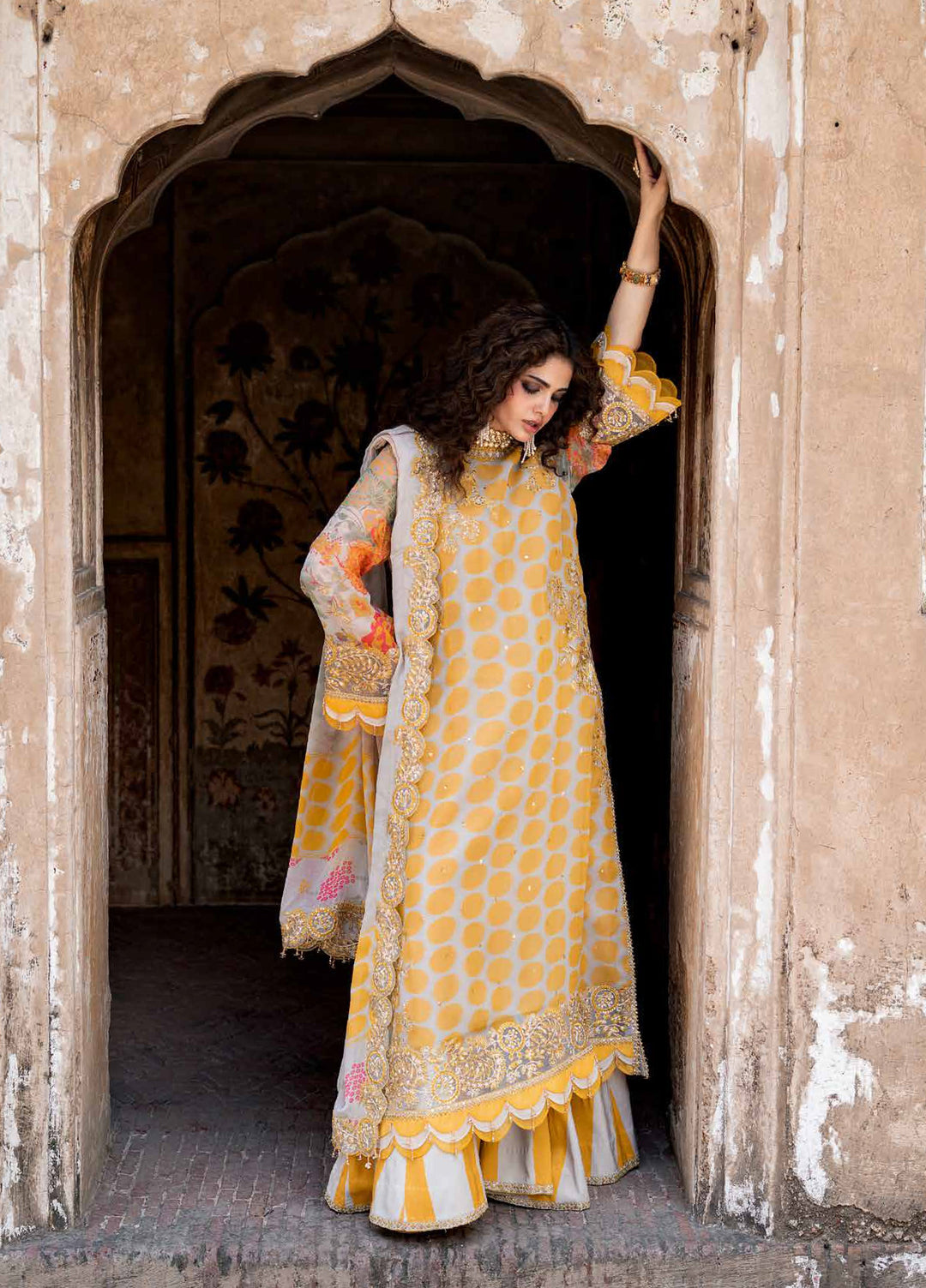 Vasal by Charizma Unstitched Embroidered Chiffon 4 Piece Suit CHR26UVC VSLW6-10 - Festive Collection