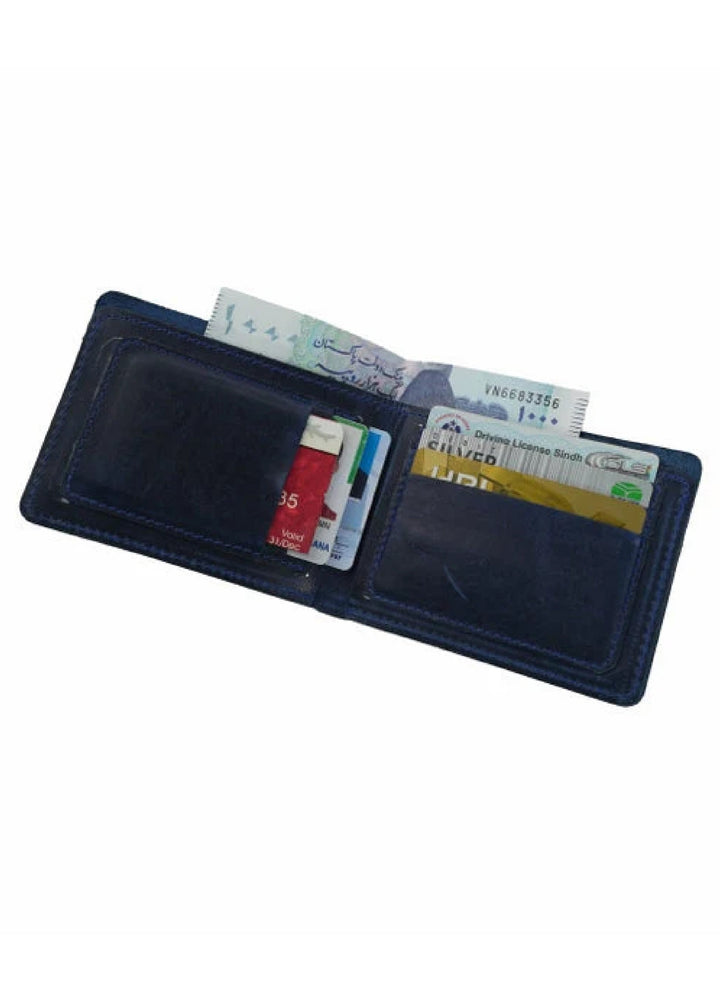 Vintage by Jild Mens Genuine Vintage Leather Wallet-BLUE BERRY S3 - Wallets Collection