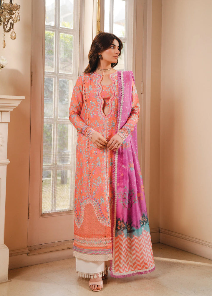 Florette by Afrozeh Unstitched Embroidered Lawn 3 Piece Suit AF26UFL D-10 NEXA - Festive Collection