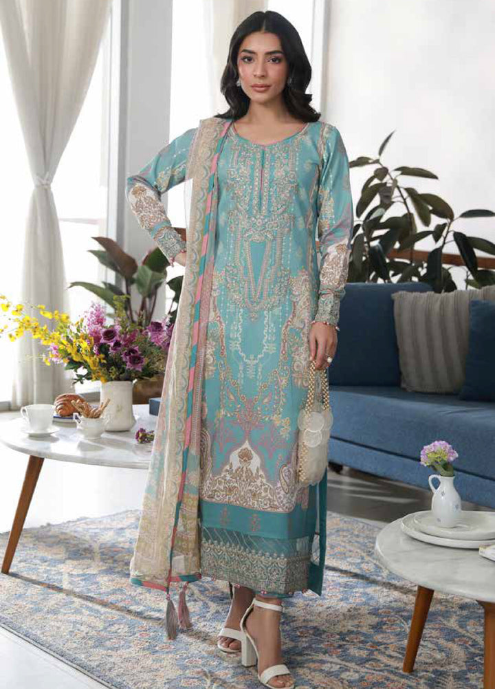 Delia by Gulaal Unstitched Embroidered Lawn 3 Piece Suit GL26UD D-1 Eidra - Summer Collection