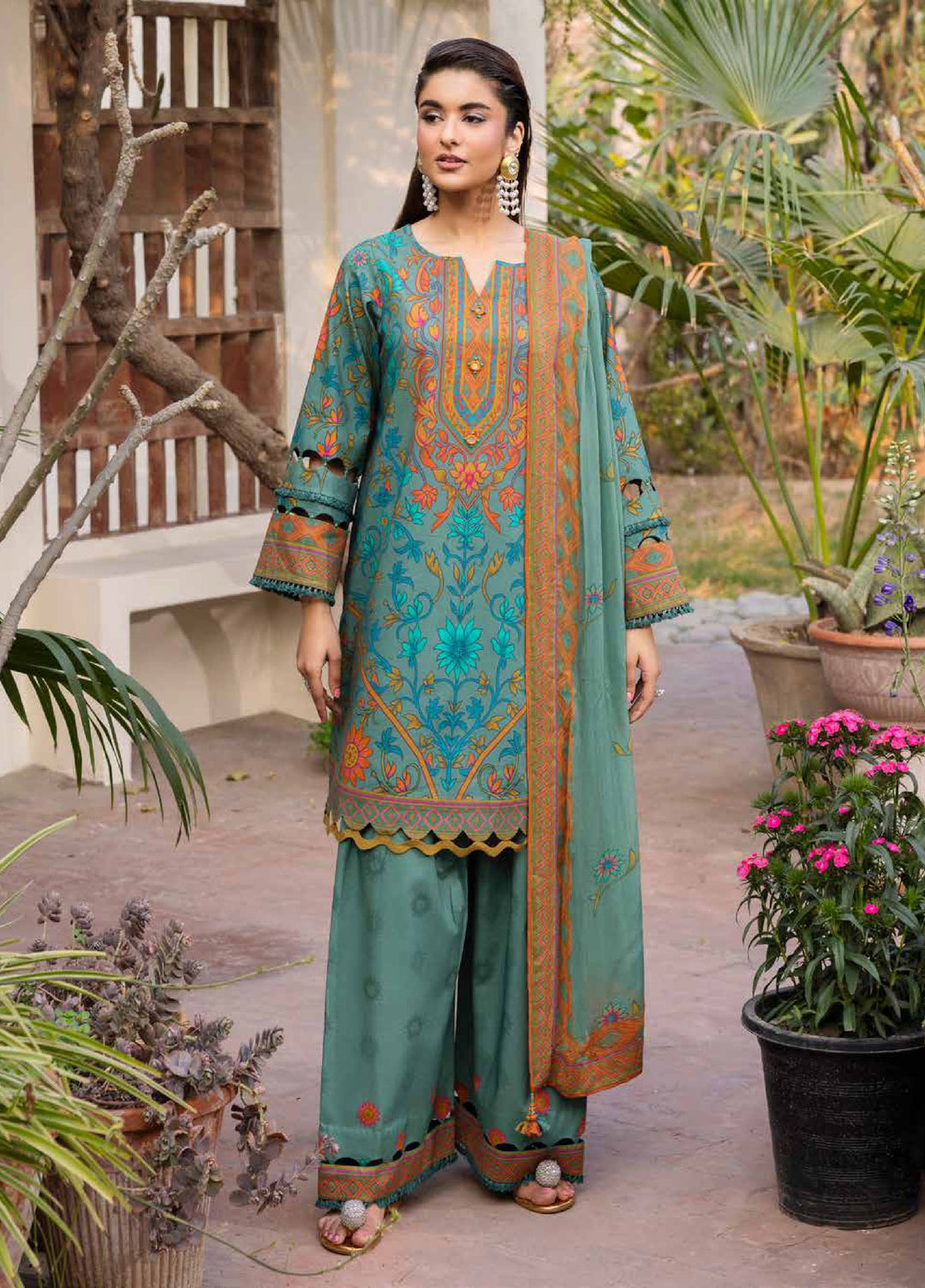 C Prints by Charizma Unstitched Printed Lawn 3 Piece Suit CHR26UCP CP6-03 - Summer Collection