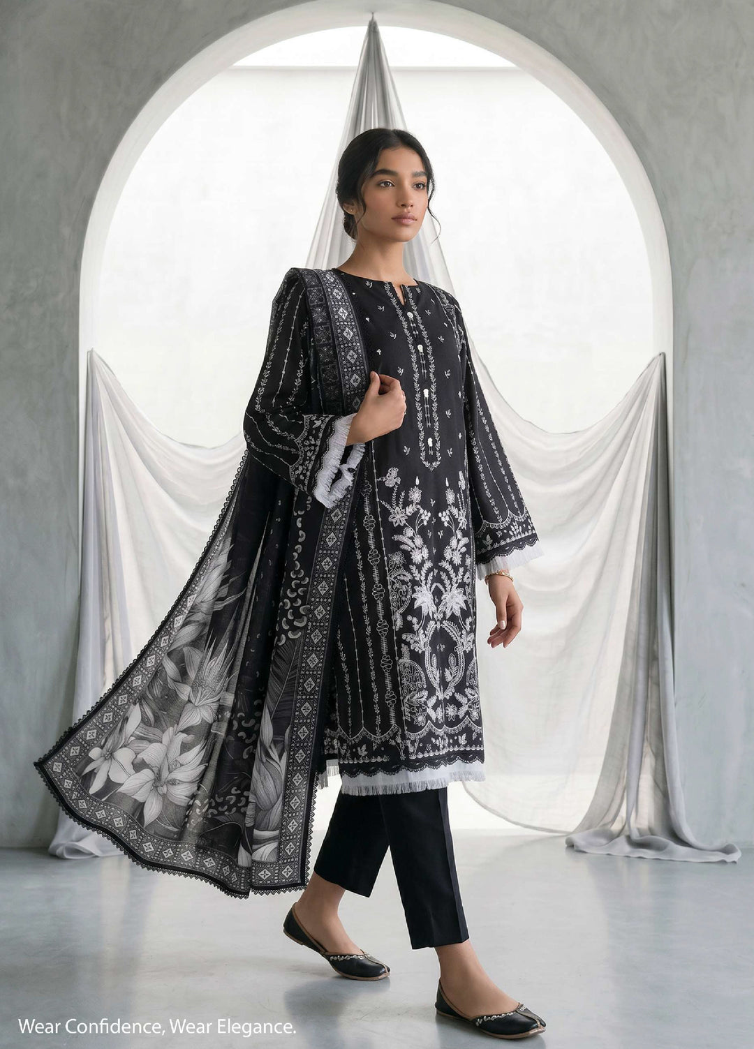 Zellbury Unstitched Embroidered Lawn 3 Piece Suit ZB26UVIII WUS26E31168 - Casual Collection