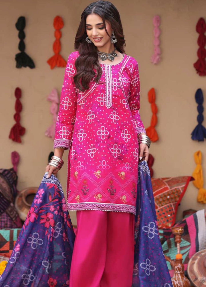 Heritage Series by AL Zohaib Unstitched Printed Chunri Lawn 3 Piece Suit AZ26UCH D-3 - Festive Collection