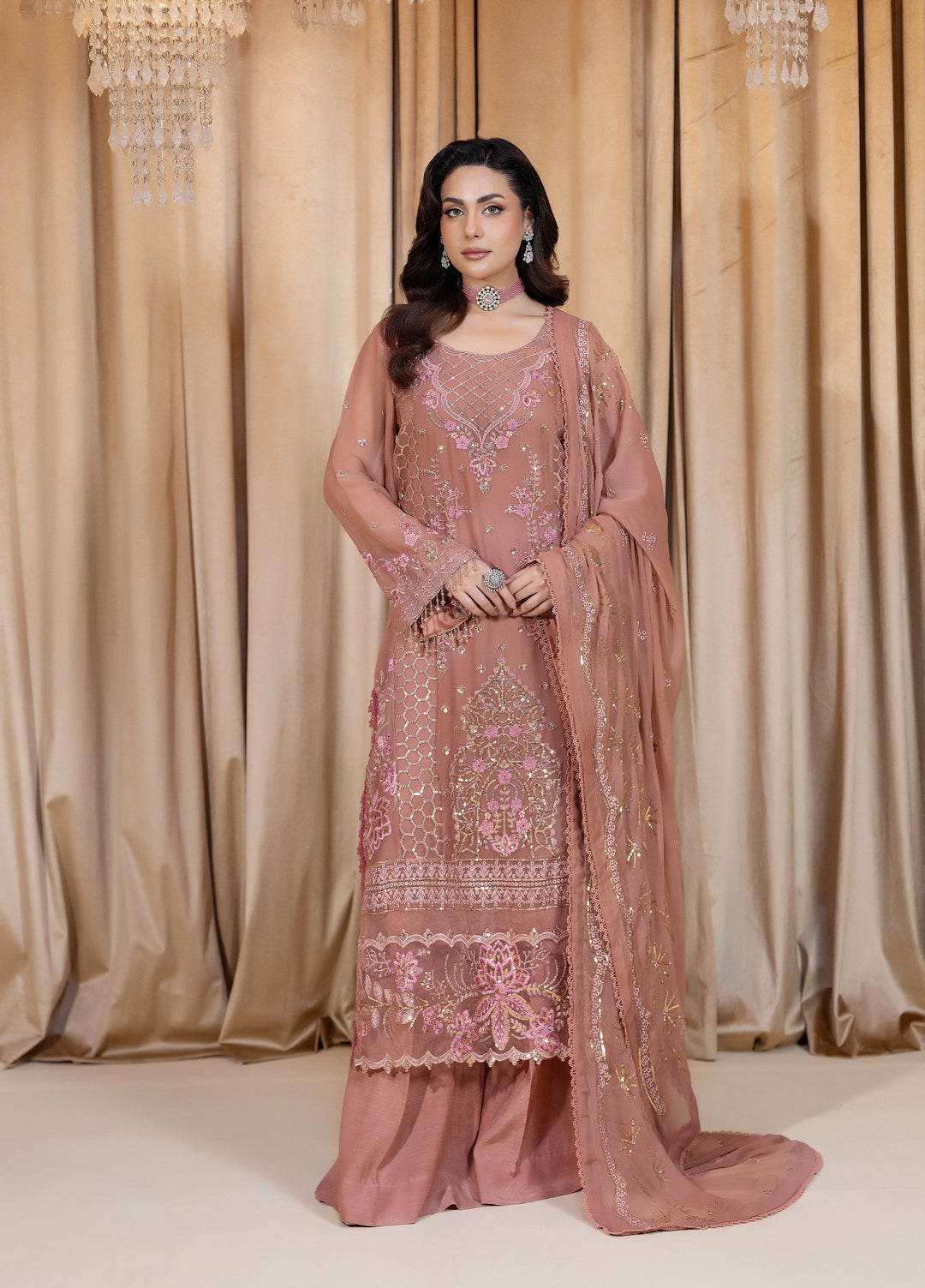 Daastan Raum by Sarb Unstitched Embroidered Chiffon 3 Piece Suit RS26UCD DCL-01 - Festive Collection