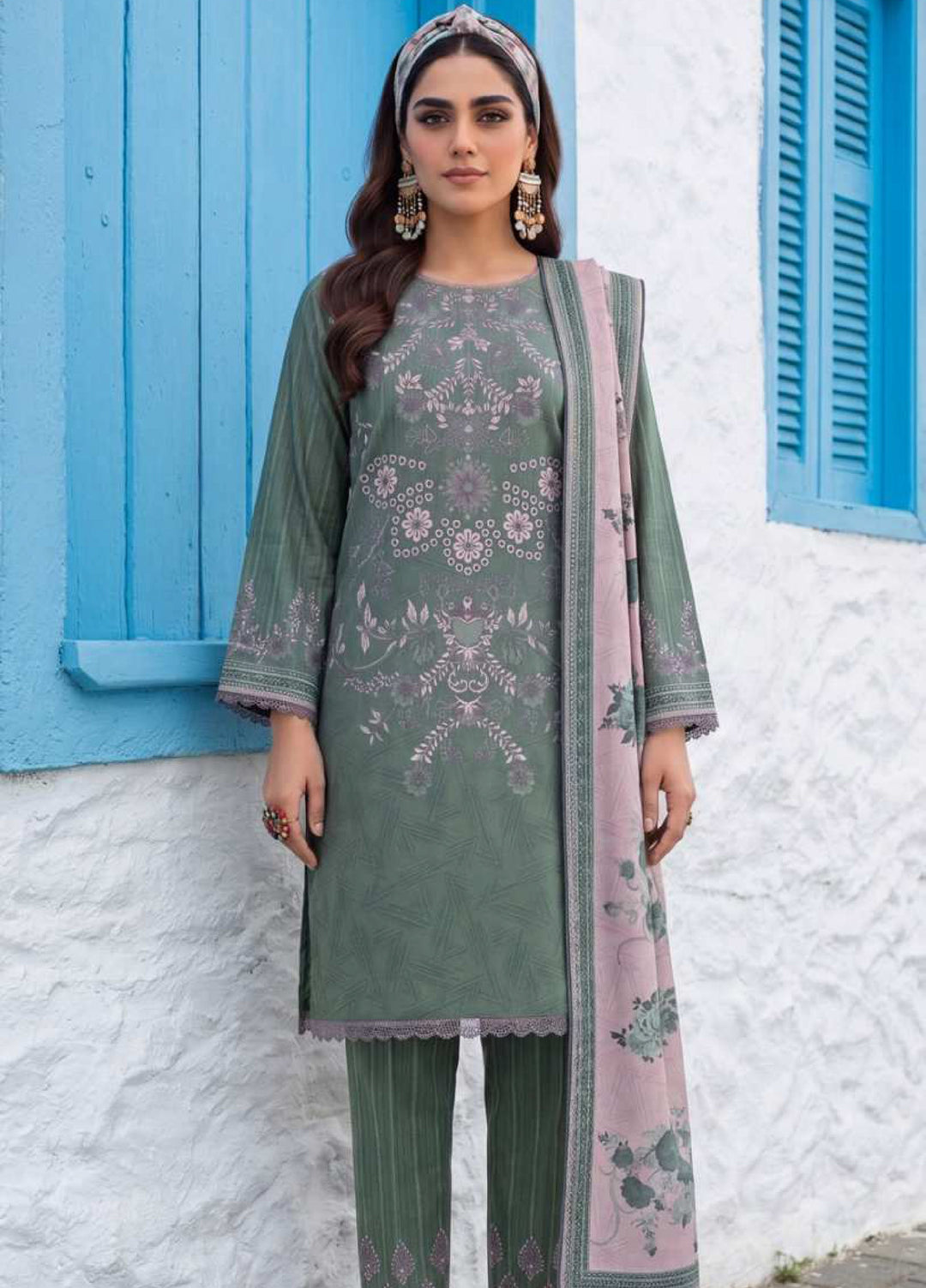 Coco Cords by Al Zohaib Unstitched Printed Lawn 3 Piece Suit AZ26UCL-5 - Casual Collection