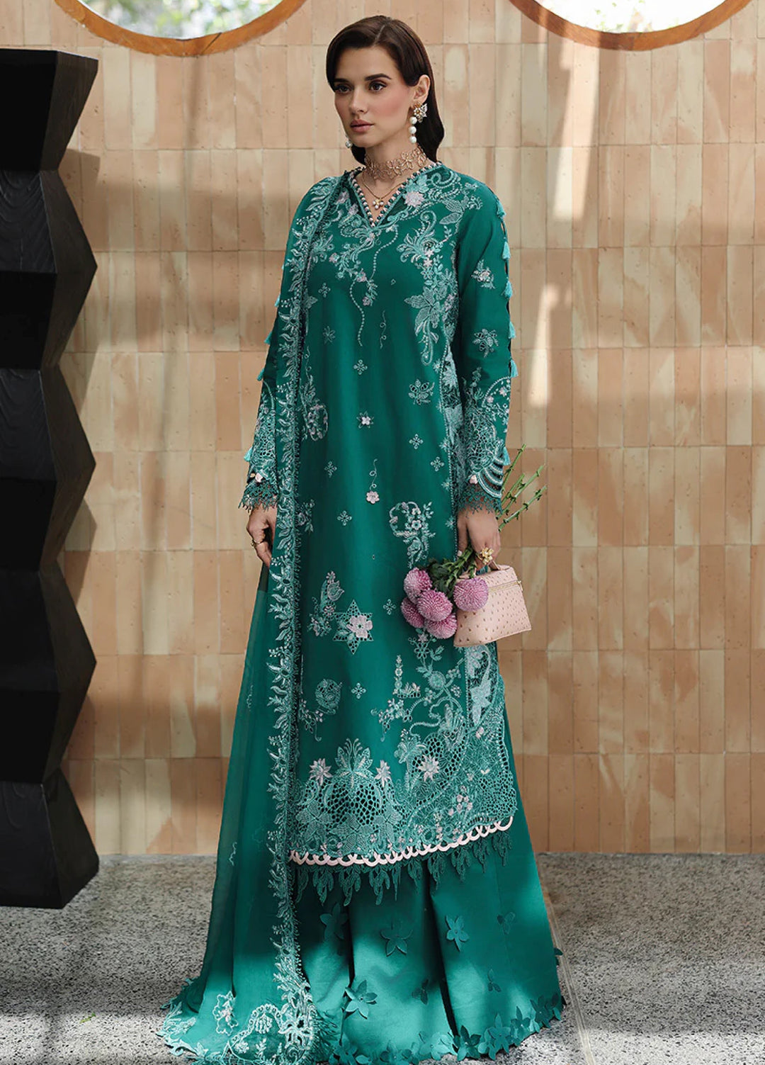 Qalamkar Chikankari Unstitched Embroidered Lawn 3 Piece Suit QLK26UCL CM-07 Rogue - Summer Collection