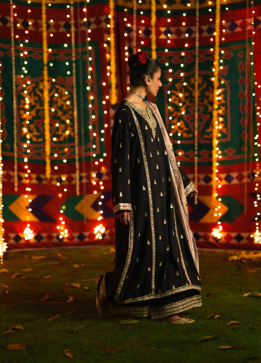 Chand Bali by Casual Lite RTW Embroidered Viscose Silk 3 Piece Suit CL26UCR Noor e Shab - Wedding Collection