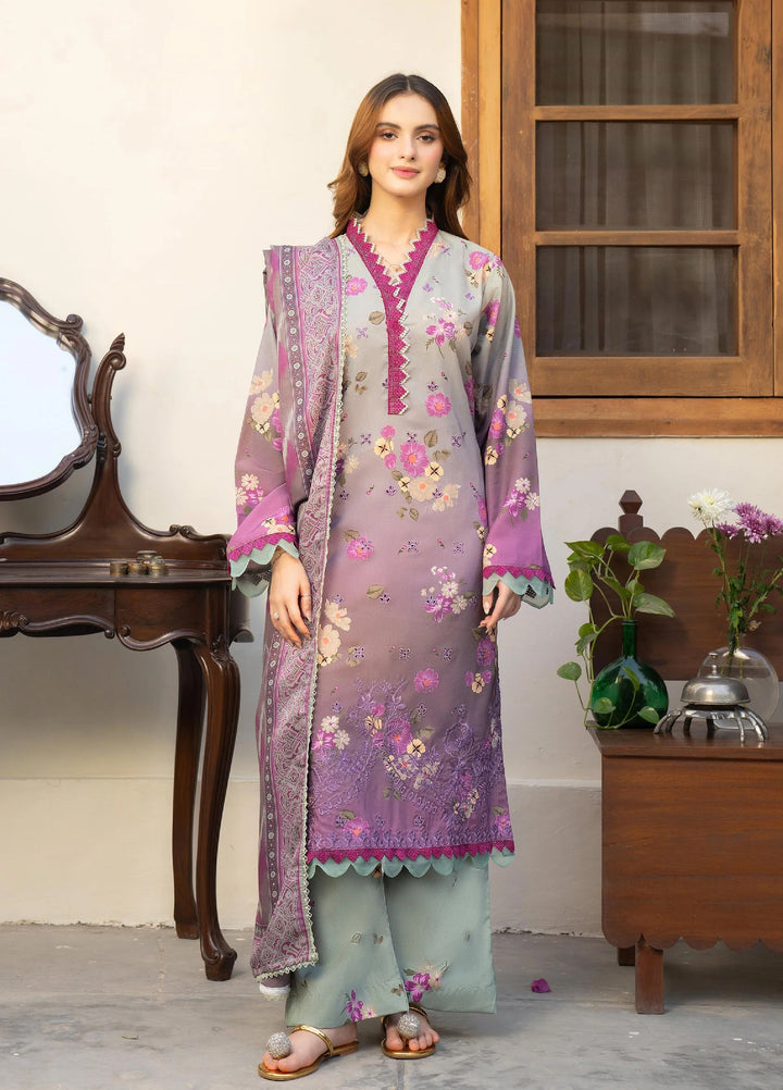 Mah e Noor Intermix by Panache 3 Piece Khaddar Lilac Mist - Winter Collection