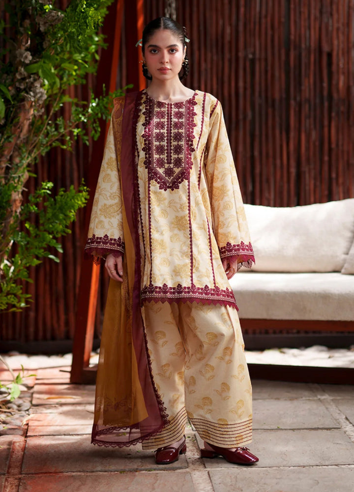 Laanem by Saira Rizwan Unstitched Embroidered Lawn 3 Piece Suit SR26ULL ZAREEN-A - Summer Collection