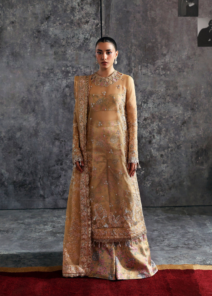 Seraphine by Zarposh Unstitched Embroidered Organza 3 Piece Suit Lustre - Wedding Collection