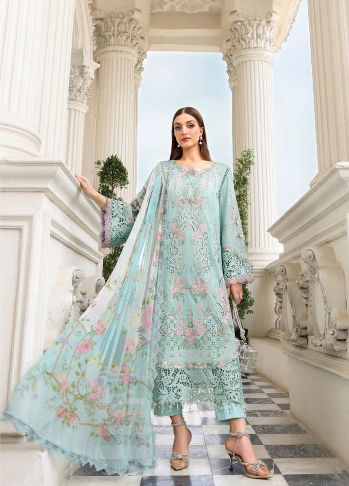 Maria B Unstitched Embroidered Lawn 3 Piece Suit MB26ULE D15 - Eid Collection