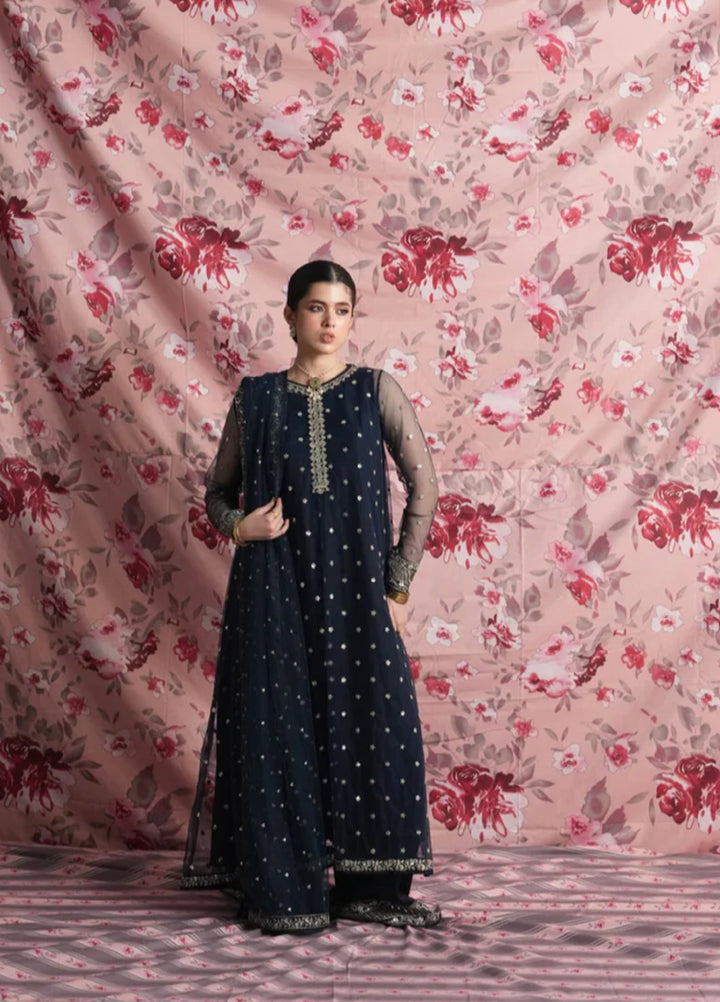 Koel by Jahaan RTW Embroidered Net 3 Piece Suit Zoor Festive Collection
