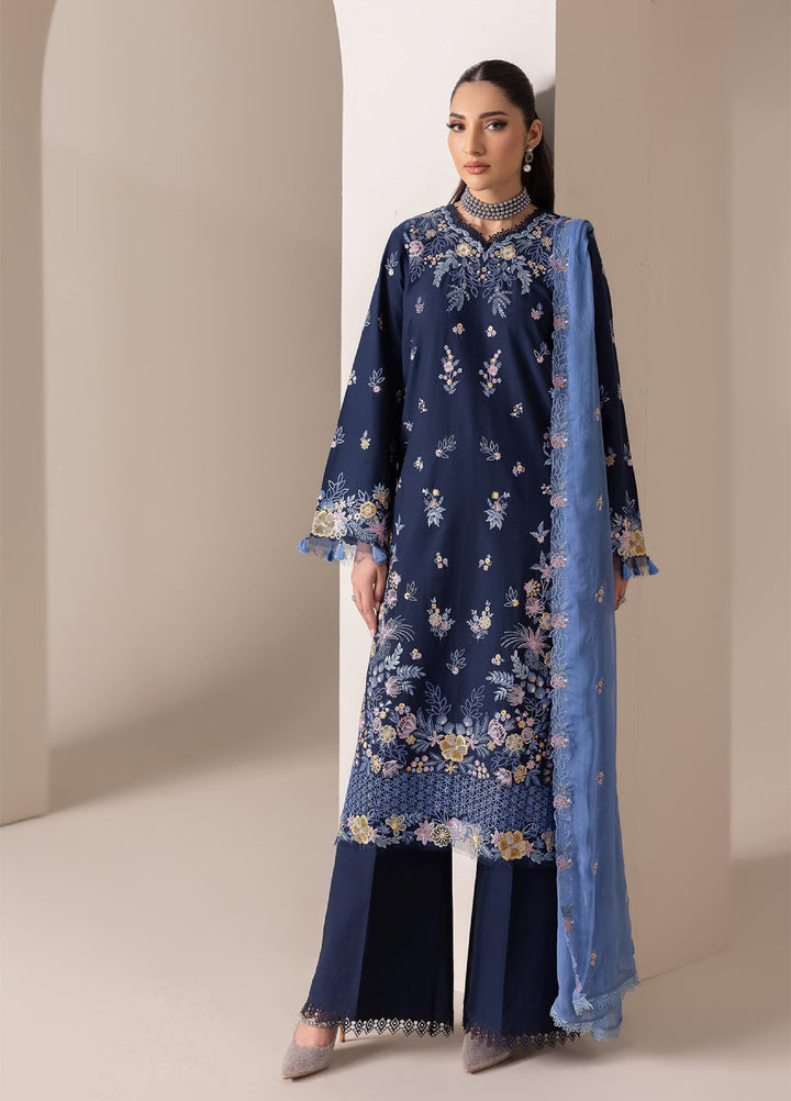 RajBari Exclusive Unstitched Embroidered Lawn 3 Piece Suit RB26UE D-7 - Summer Collection