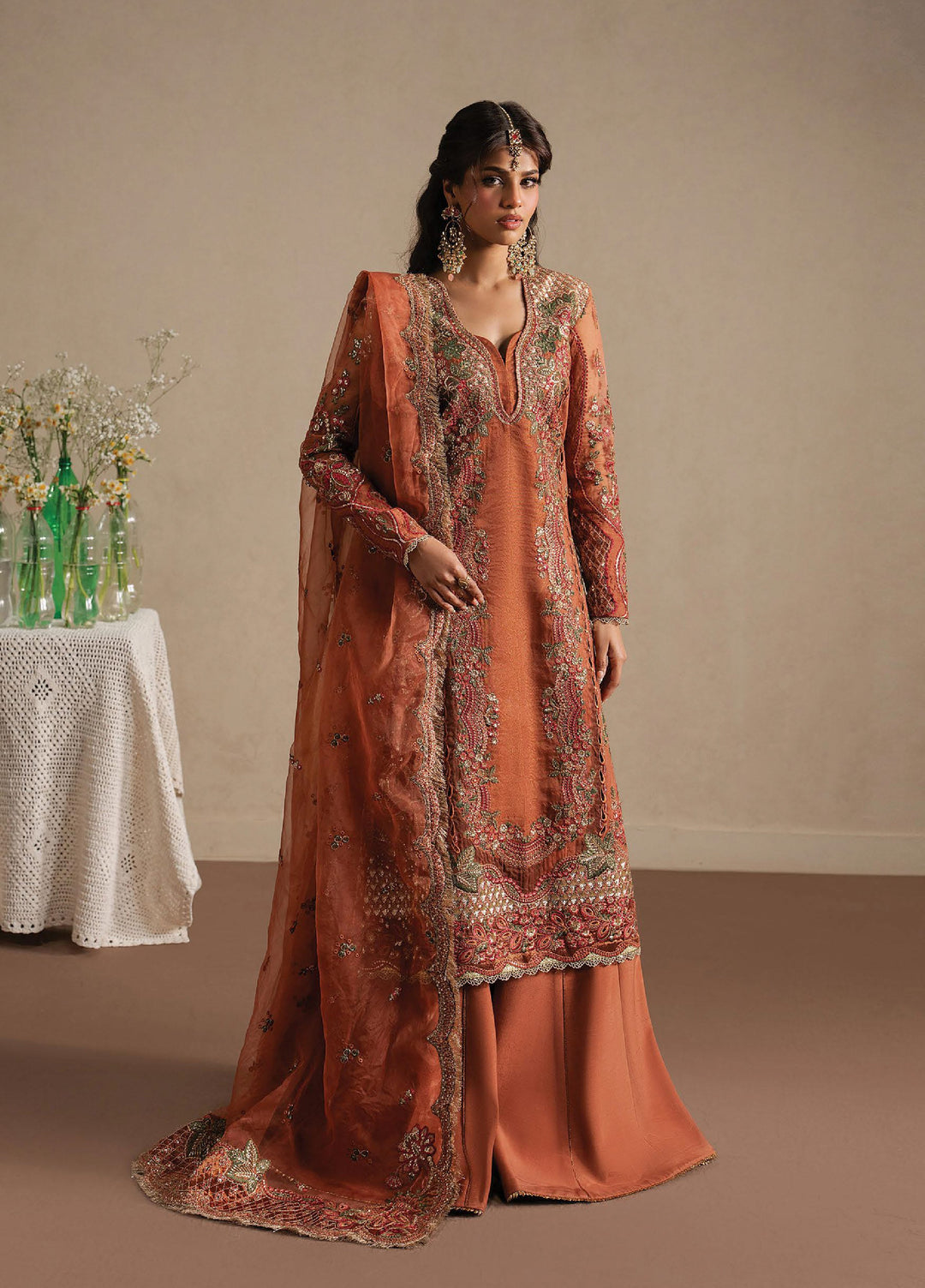 Qurbat by Ayzel Unstitched Embroidered Silk 3 Piece Suit AAF26UQ D-7 Sahaara - Festive Collection