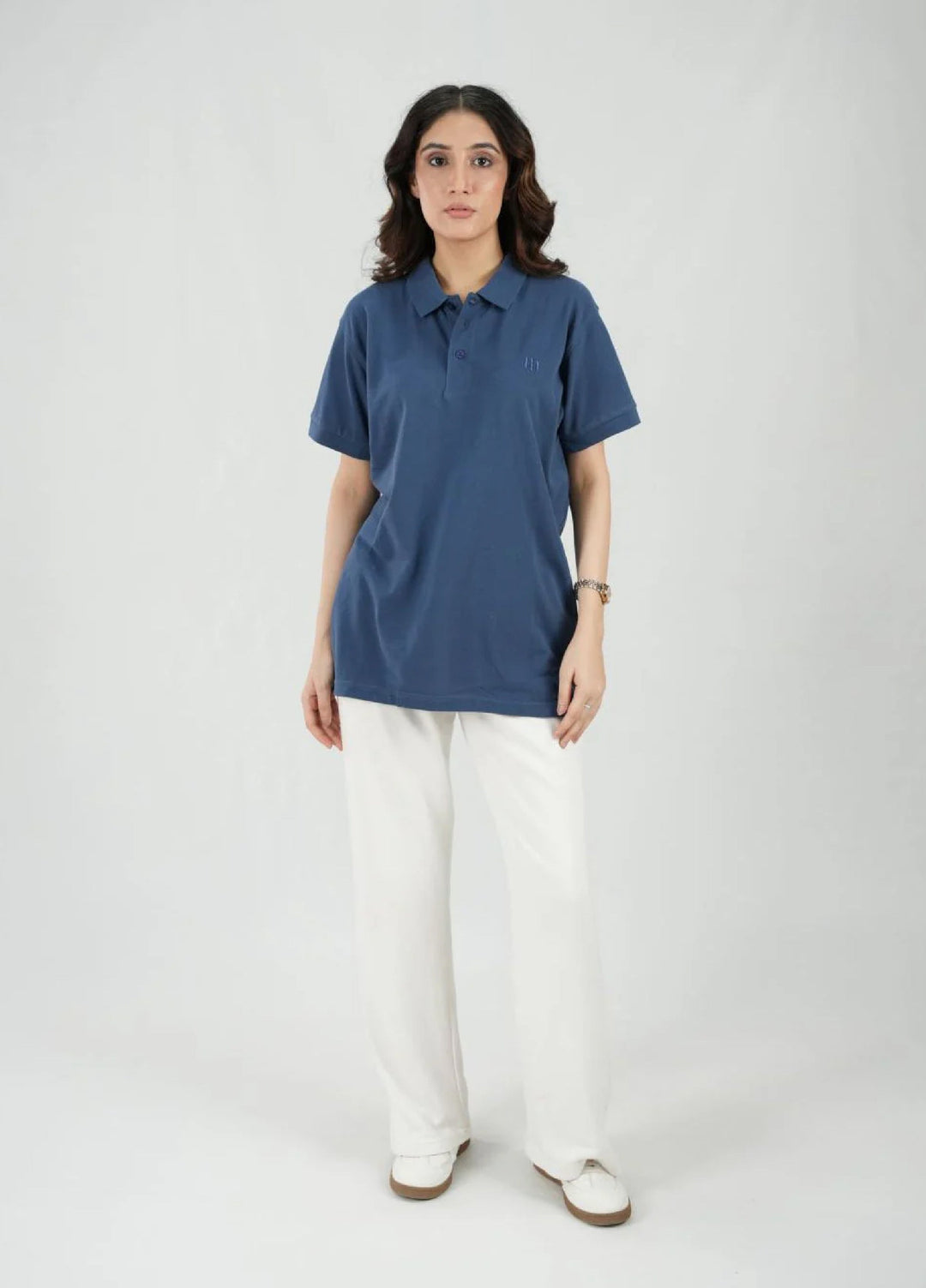 Mercato RTW Solids Cotton 1 Piece Navy Blue Polo Shirt