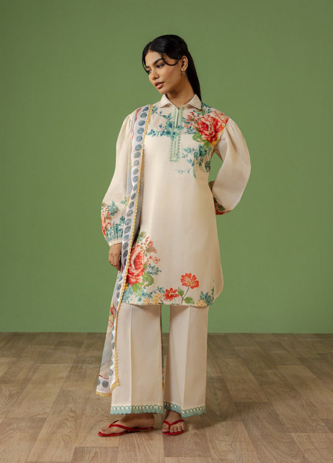 Coco by Zara Shahjahan Unstitched Printed Lawn 3 Piece Suit CZS26UPL CELENE-4A - Summer Collection