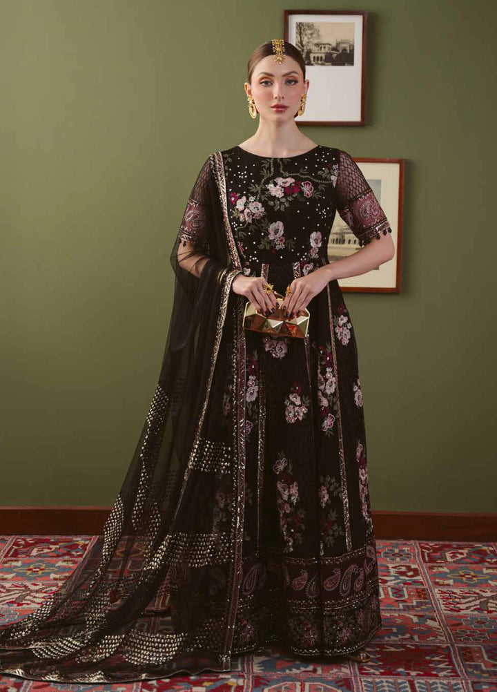 Elaya by Nureh Unstitched Embroidered Net 4 Piece Suit NU26UEF NEL-95 - Festive Collection