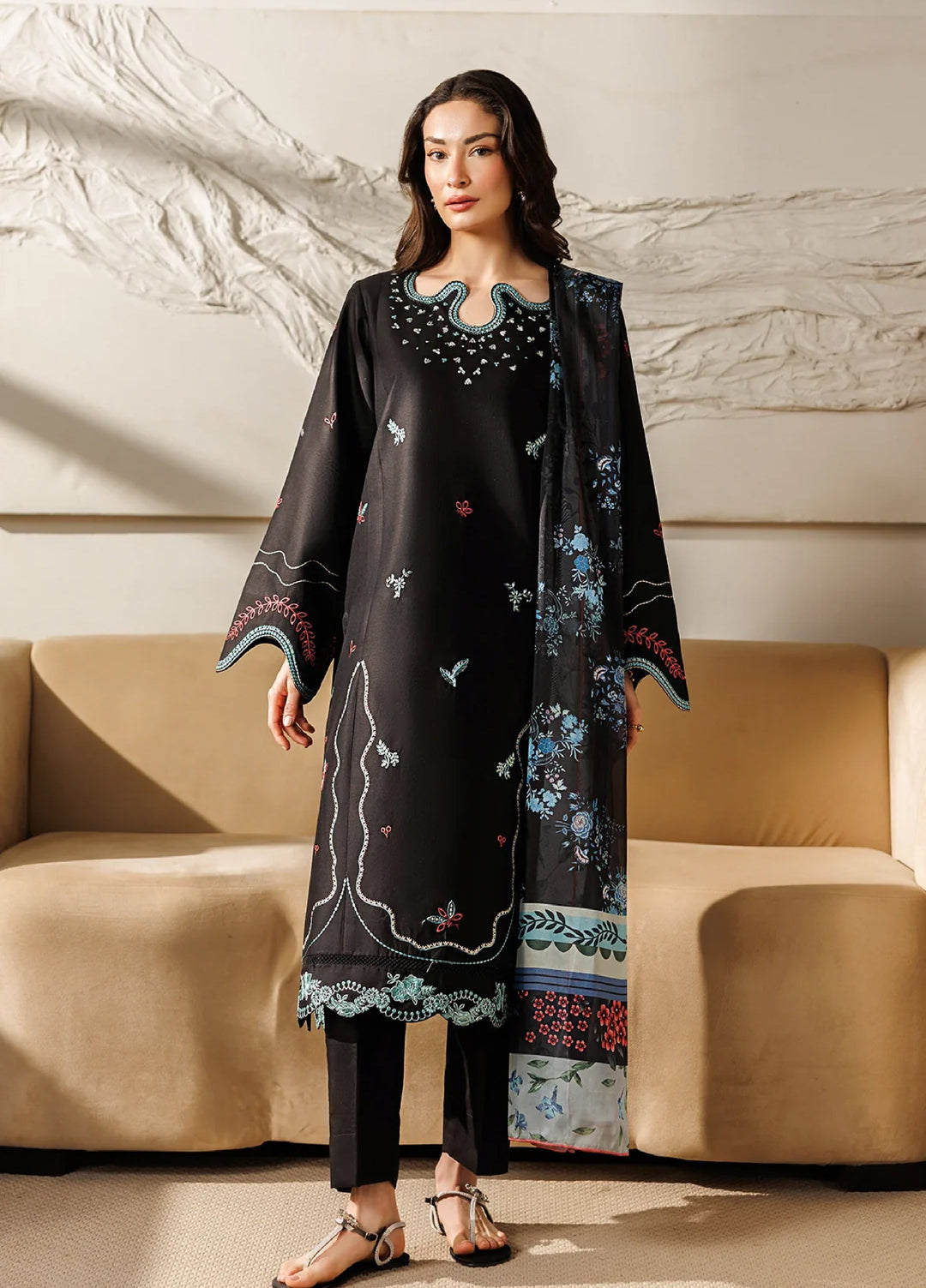 Mistfall Ramadan Edit by Panache Women RTW Embroidered Cotton 3 Piece Chroma - Casual Collection