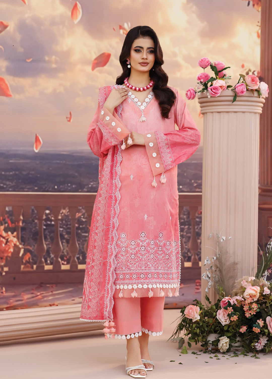 Salina by Regalia Textile Unstitched Cutwork Embroidered Lawn 3 Piece Suit RG26USCL D-5 - Summer Collection