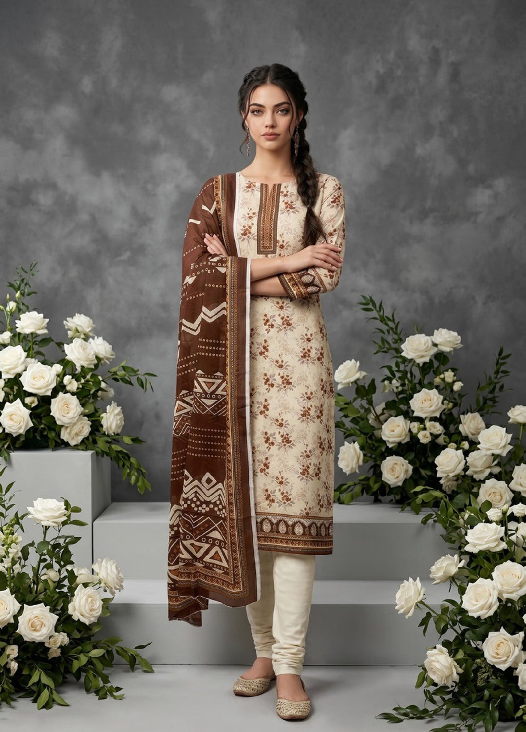 Salina Dobby by Regalia Textiles Unstitched Printed Lawn 3 Piece Suit RG26UPS D-02 - Casual Collection