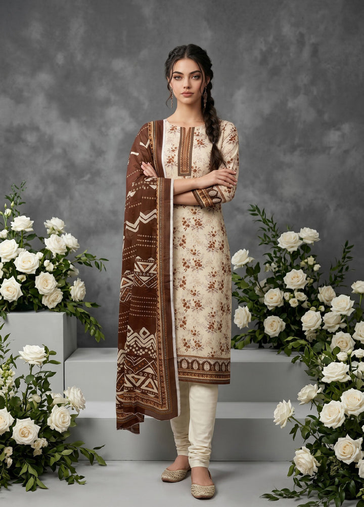 Salina Dobby by Regalia Textiles Unstitched Printed Lawn 3 Piece Suit RG26UPS D-02 - Casual Collection