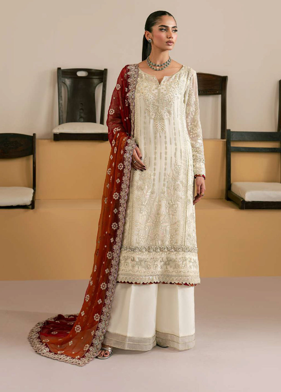 Ayla by Gulaal Unstitched Embroidered Luxury Chiffon 3 Piece Suit GL26ACF D-36 IYLA - Festive Collection