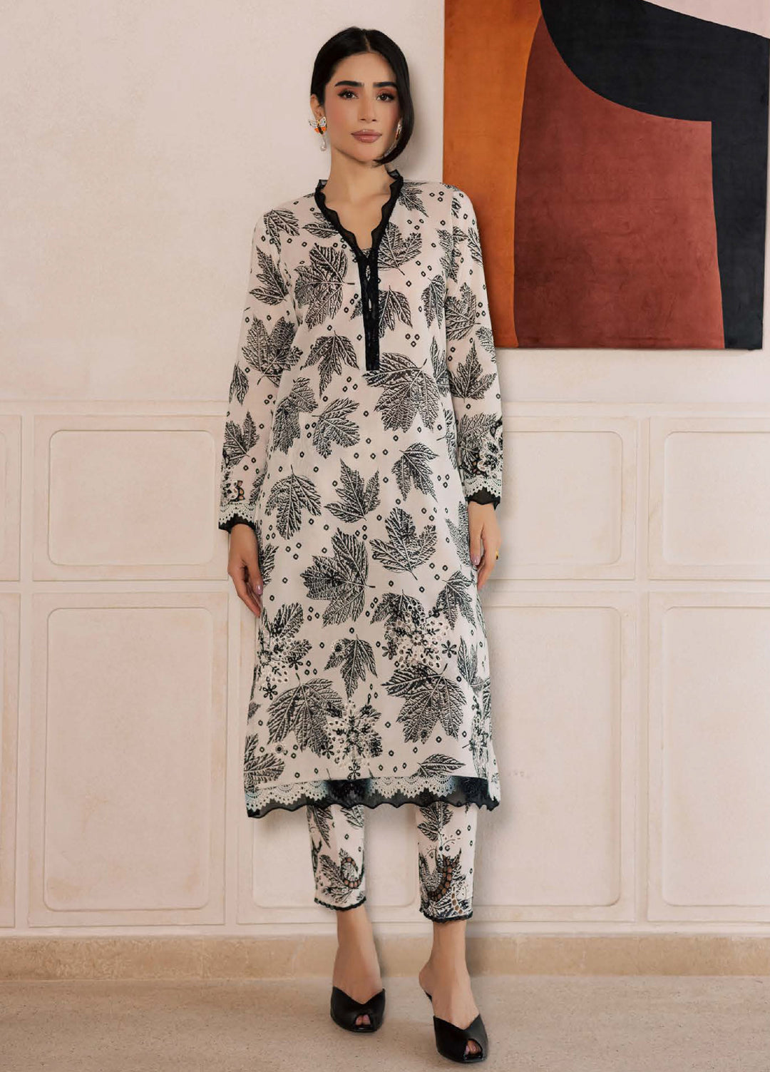Ballerina by Nureh Unstitched Chikankari Embroidered Lawn 2 Piece Suit NU26UBCL NU2-209 - Summer Collection
