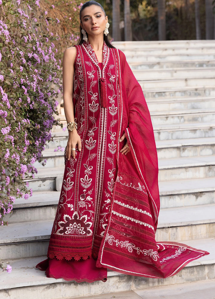 Flow by Crimson Unstitched Embroidered Lawn 3 Piece Suit CR26UFL D5 A-Crimson - Festive Collection