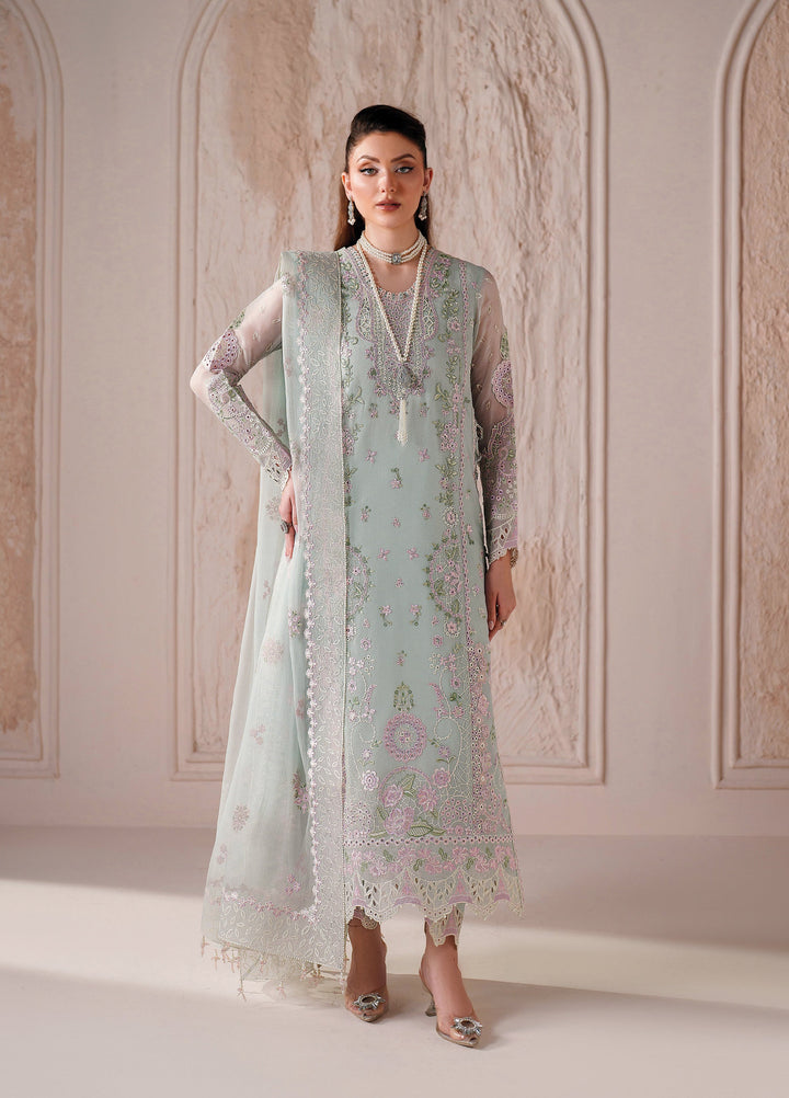 Threads by Alizeh Fashion Unstitched Embroidered Chiffon 3 Piece Suit AF26UTC D-4 Nayla - Festive Collection