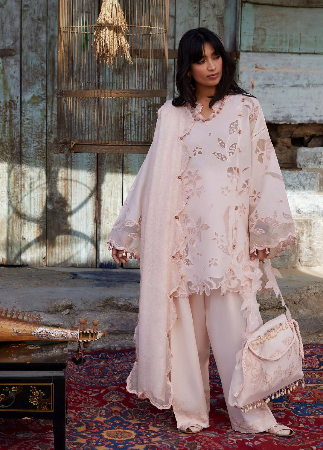 Meili by Zaha Unstitched Embroidered Lawn 3 Piece Suit ZK26UML ZL26-14A - Festive Collection