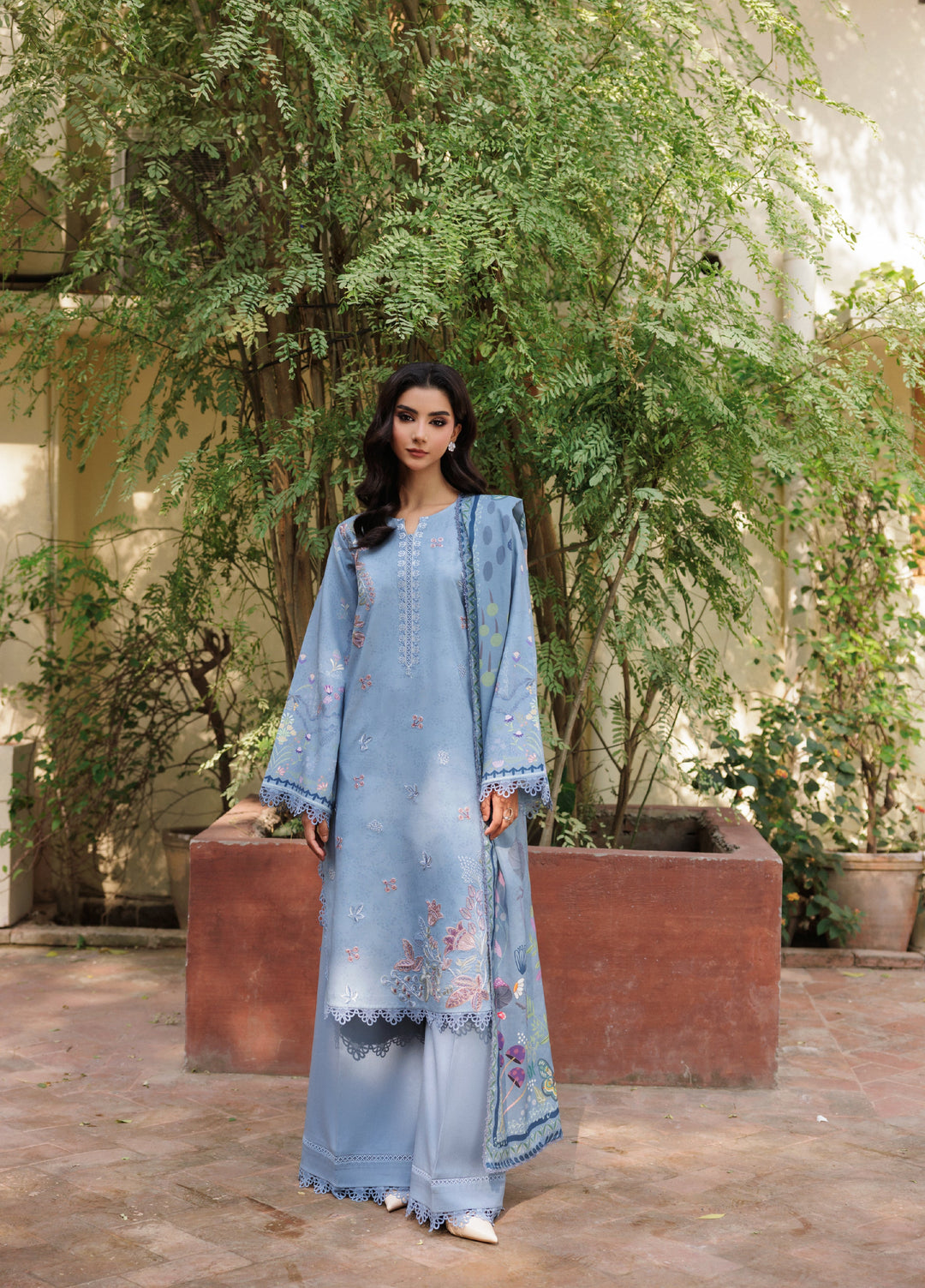 Zync by Florent Whispers Unstitched Embroidered Modal 3 Piece FL25WW FL-3A - Winter Collection