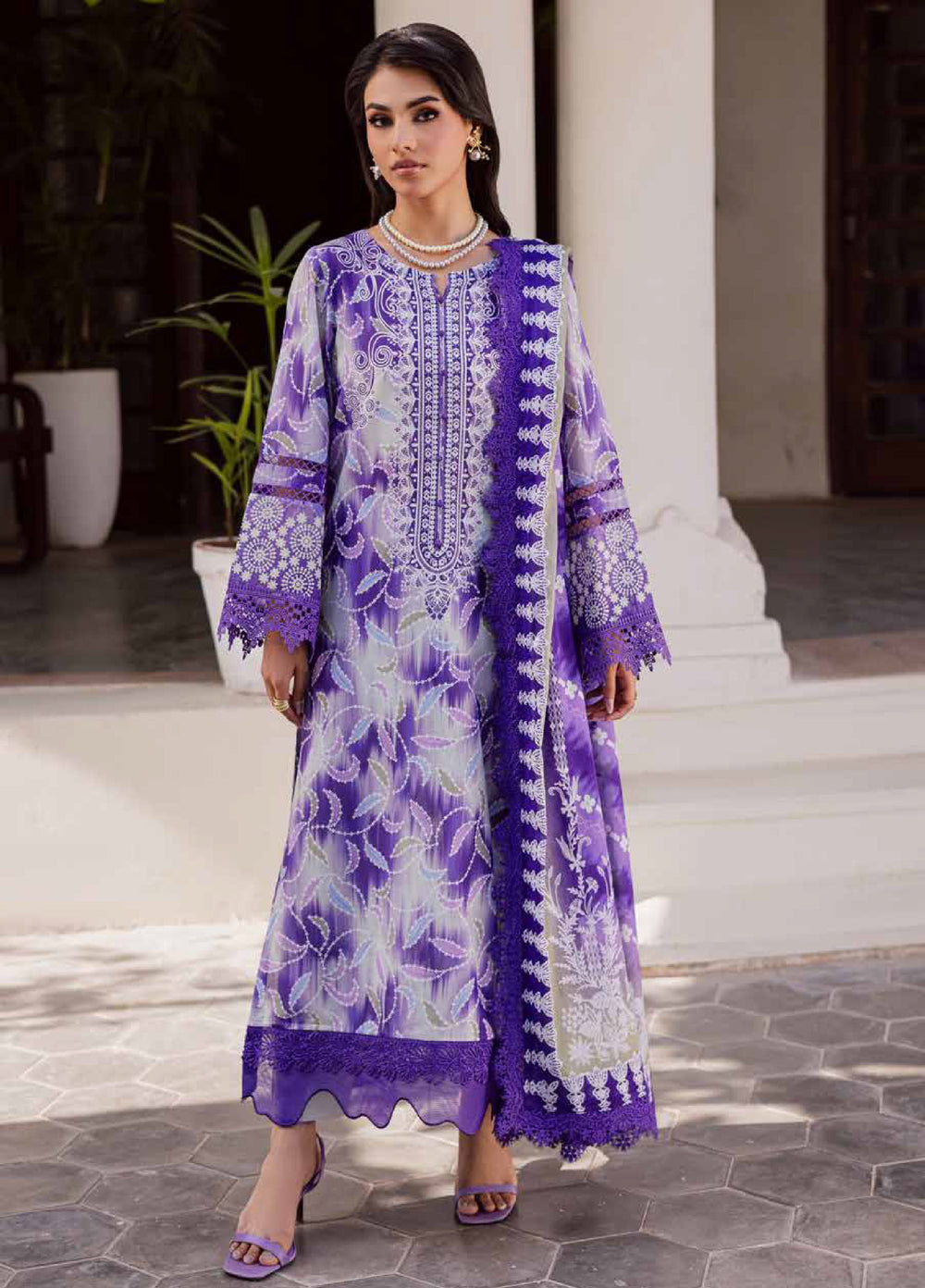 Rania by Nureh Unstitched Printed Lawn 3 Piece Suit NU26ULR NR-05 - Casual Collection