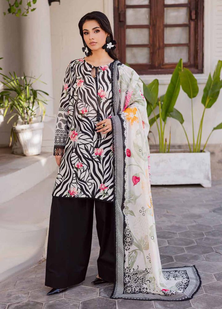 Rania by Nureh Unstitched Printed Lawn 3 Piece Suit NU26ULR NR-08 - Casual Collection