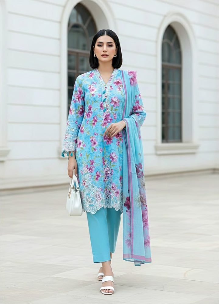Komal Lawn by Lakhany Unstitched Embroidered Lawn 3 Piece Suit LSM26UK LG-UB-0339 - Summer Collection
